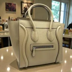 CELINE セリーヌ LUGGAGE Micro ハンドバッグ ベージュ