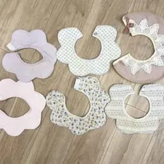 花びら形　スタイ 6枚セット　まんまる　360 まとめ売り