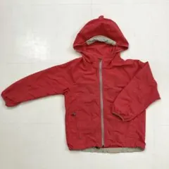 モンベル　ウィンドブレーカー　フード付き　赤ピンク　110