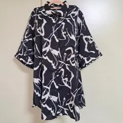 アート柄ビッグシャツ【超美品】