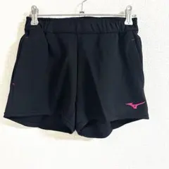 新品未使用 ミズノ レディース ショートバドミントンパンツ ブラック ピンク Sのサムネイル