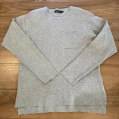 SHIPS COLORS グレー L ポケット付きニット