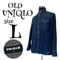 【90s】【L】OLD UNIQLO♡オールドユニクロ デニムシャツ メンズ