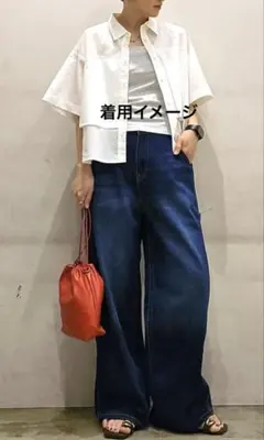 接触冷感　撥水　ストレートデニム　ペインターデニムのサムネイル