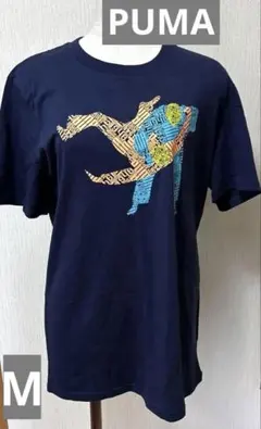 PUMA グラフィックTシャツ ネイビー　M