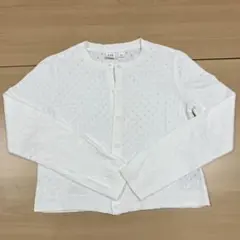 【GAP】ホワイト 透かし編み カーディガンXL
