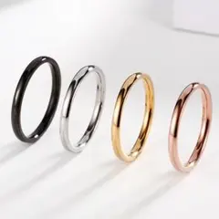 ステンレス シンプルリング 甲丸リング 指輪 ステンリング【ゴールド1号】298