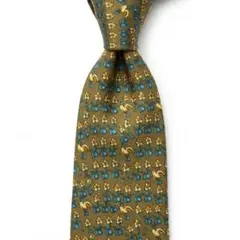 【美品】サルヴァトーレフェラガモ ネクタイ シルク アニマル 花柄 イタリア製