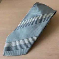 【美品】　Giorgio Armani スカイブルー　ストライプ ネクタイのサムネイル