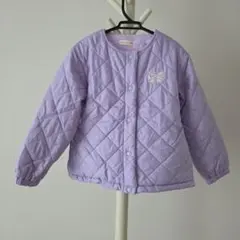 KP（ニットプランナー）☆ノーカラーキルティングジャケット★ラベンダー・120