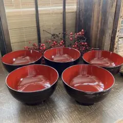 本うるし塗 漆器の丸型椀3個セット - メルカリ