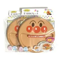 【未開封】アンパンマン 手づかみ食べプレート お皿 吸盤付き 2点セット