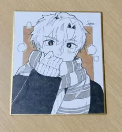 オリジナルアナログ色紙イラスト