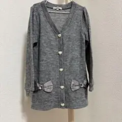 anyfam カーディガン リボン付き