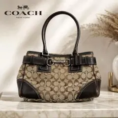 COACH 6826 シグネチャー ハンドバッグ ミニボストン レザー Y2K 