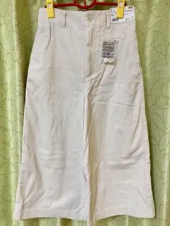 〈ユニクロ〉 ハイウエストコーデュロイワイドクロップドパンツ