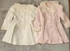 フォーマルドレス　キッズ　120cm　2点まとめうり　白、ピンク