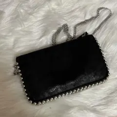 ZARA ザラ チェーン ショルダーバッグ ブラック　スタッズ