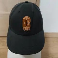 COACH キャップ 一点物グレーに オレンジ一点物お勧め
