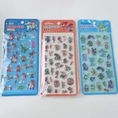 ディズニー　ぷくぷくシール 3点セット