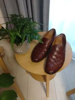 美品】キャサリンハムネットロンドン 希少 レザー メッシュ スリッポン 