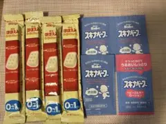 明治ほほえみ　らくらくキューブ4本、沐浴剤試供品