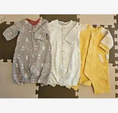 赤ちゃんの城 ユニクロ 2way ツーウェイオール ロンパース 3枚セット