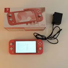 Nintendo Switch Lite コーラル本体＋ACアダプターケース付き - メルカリ