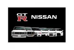 T161　GTーR NISSANポスター 　フラッグ ガレージ装飾　バナー