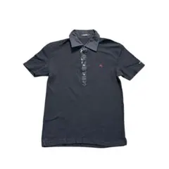 7SM2【BURBERRY BLACK LABEL】ロゴ刺繍　半袖ポロシャツ