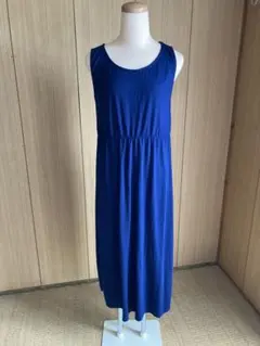 ネイビー ノースリーブ ロングワンピース　グローバルワーク