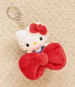 【新品未開封】Me%【HELLO KITTY】ぬいキーホルダー7　リボンキティ