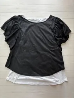 重ね着風カットソー　授乳服のサムネイル