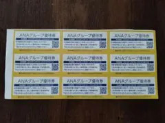 ANA　全日空　ANAグループ優待券　9枚　 2026年5月31日まで