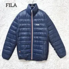 FILA フィラ　ダウンジャケット　ネイビー　S フェザー　ダウン　長袖　軽量