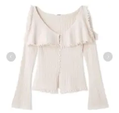 SNIDEL Sustainableビッグカラーレーストリムニットプルオーバー