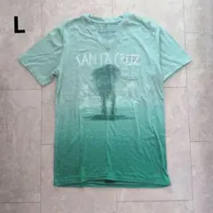 Tシャツ グリーン Vネック L Right-on