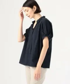 ボールジィー Ballsey プロセスドコットン ネックフリルブラウスのサムネイル