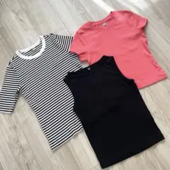 UNIQLO ユニクロ　トップス　Tシャツ　ノースリーブ　３点セット　美品