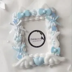 硬質ケースB8サイズ ホイップデコ 猫耳 ねこ 水色 トレカケース B8-102