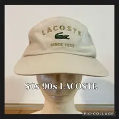 希少80s90s OLD ラコステ ジェットキャップ　日本製　7パネル　中央帽子
