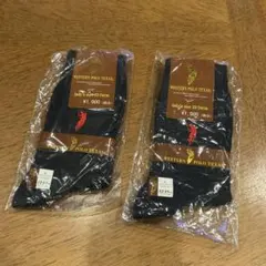 WESTERN POLO TEXAS スクールソックス 22-24cm 黒2足