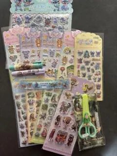 14点SET ブレインロットボンボンドロップシール　スティッチ　ラブブ