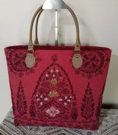 中古帯で春らしいトートバッグ