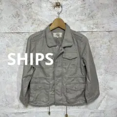 【 2413番】SHIPS ブルゾン　グレーベージュ系　レディースXS〜Sのサムネイル