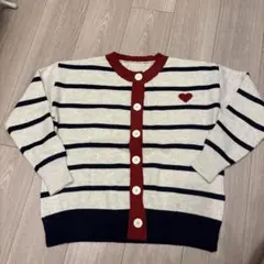 お値下げ4500円→3980円　ストライプニットカーディガン