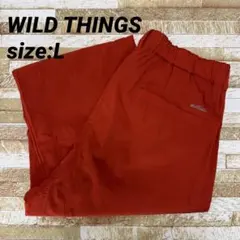 古着 ワイルドシングス ボトム オレンジ L ナイロン パンツ