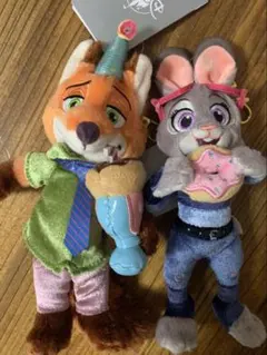 ズートピア10周年　ニック　ジュディ　キーチェーン