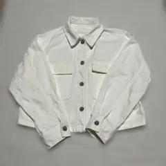 ホワイト/デニムジャケット/GU/Sサイズ
