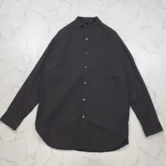 ユニクロ +J ジルサンダー 長袖シャツ 黒 L オーバーサイズ